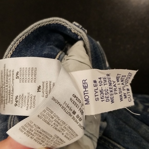 💕MOTHER💕 The Weekender Fray ~ I Wet My Plants 34 NWOT - Picture 16 of 16